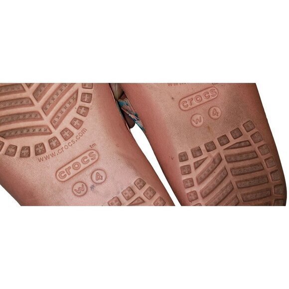 Crocs Iconic Comfort Womens Sandals Size 4 Blush TealPre-Owned - Picture 2 of 13